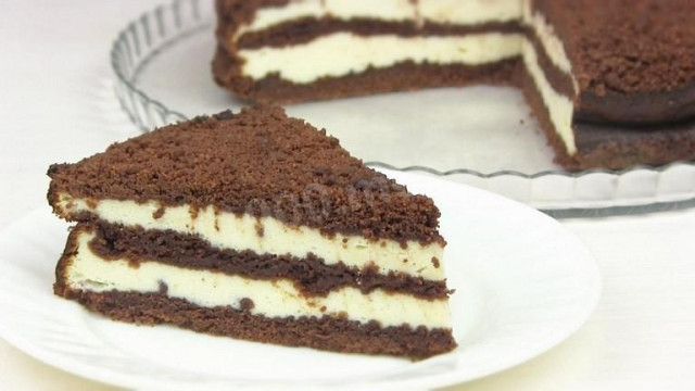 Chocolate cake Peat with cottage cheese