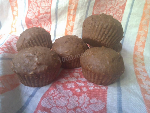 Chocolate muffins with coconut