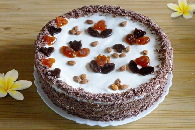 Apricot and nut cake