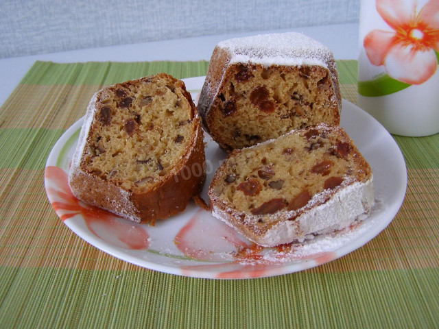 Nutty cupcake with sour cream and kefir