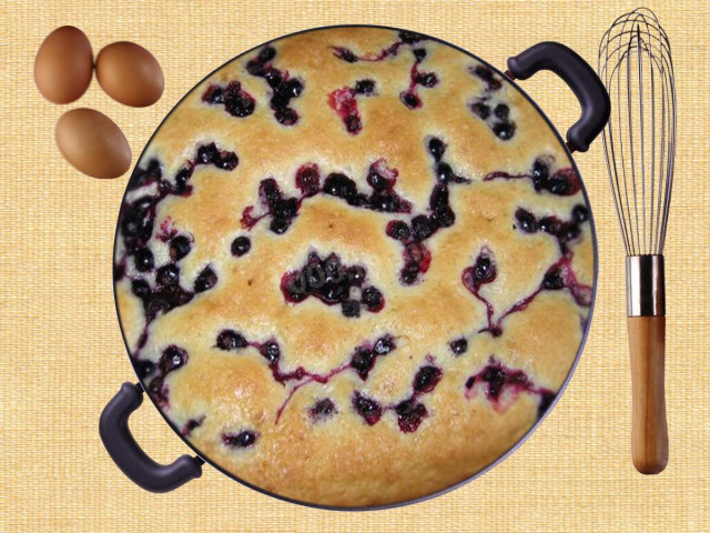 Clafouti with frozen berries