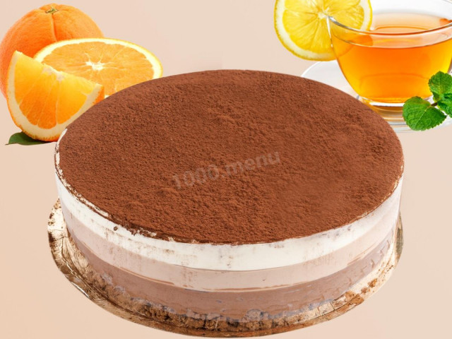 Three chocolate cake with agar agar