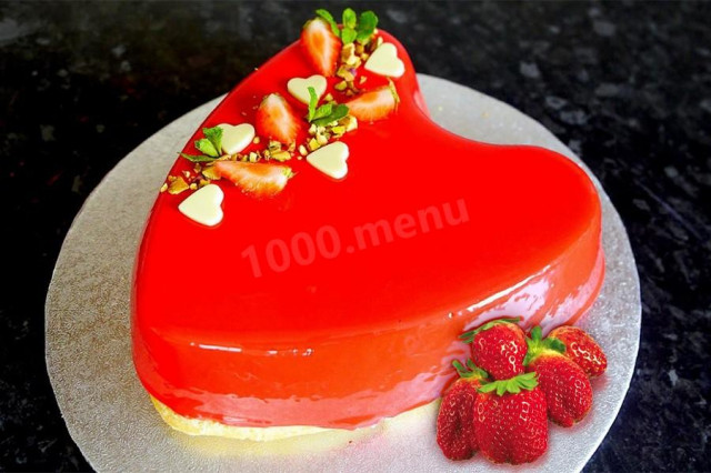 Mousse cake heart