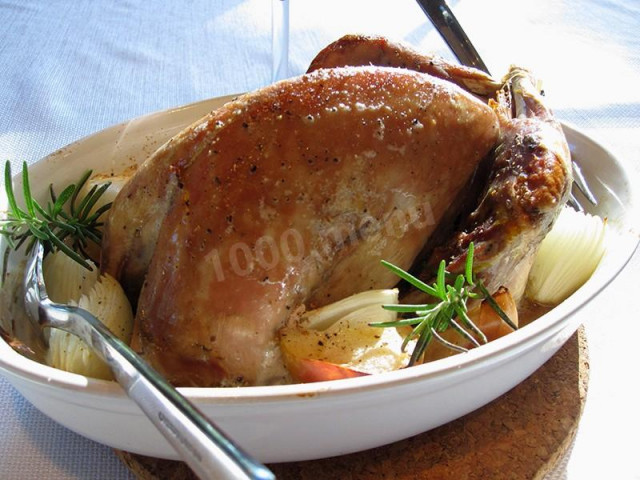 Baked pheasant