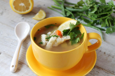 Walleye fish soup
