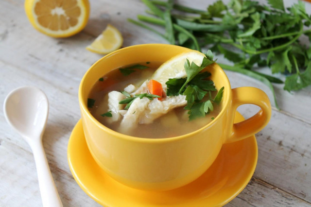 Walleye fish soup