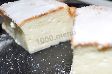 Cottage cheese casserole on starch without flour