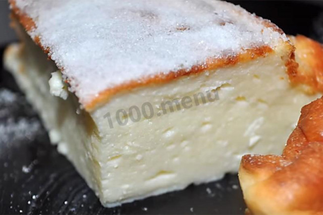 Cottage cheese casserole on starch without flour