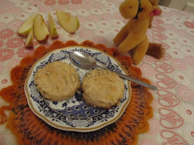 Apple muffins-puddings without flour