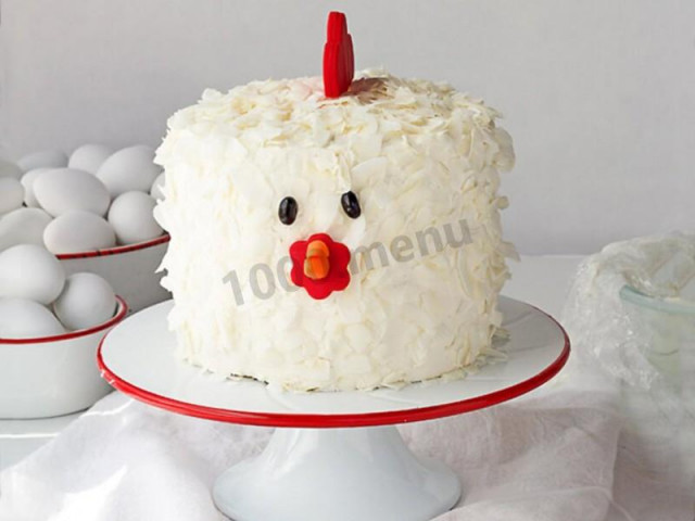 Snow Cockerel Cake