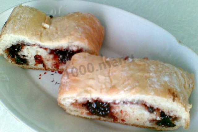 Cherry jam roll