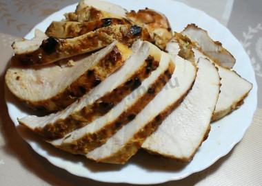 Turkey fillet pastrami in mustard and honey marinade
