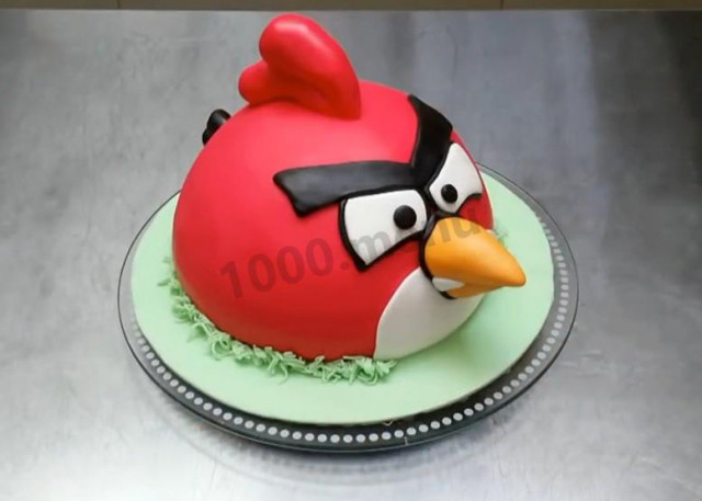 Engry Birds cake made of mastic