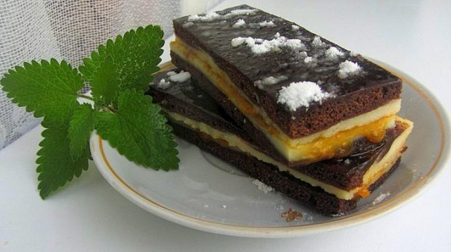 Cottage cheese and chocolate sponge cakes