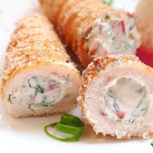 Chicken tubes with filling