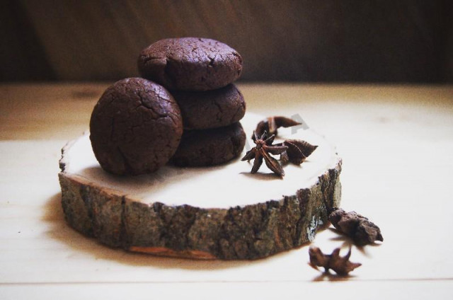 Chocolate biscuits with star anise