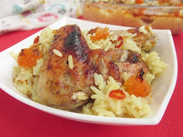 Baked chicken with rice