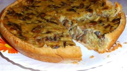 Lean mushroom pie with mushrooms