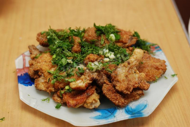 Oyster mushrooms in breadcrumbs