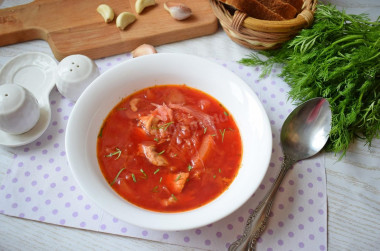 Classic borscht with beetroot