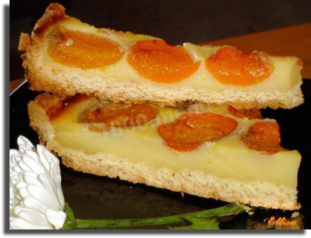 Apricot apricot pie open