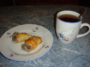 Semi-croissants with chocolate