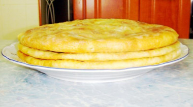 Ossetian pies with green onions