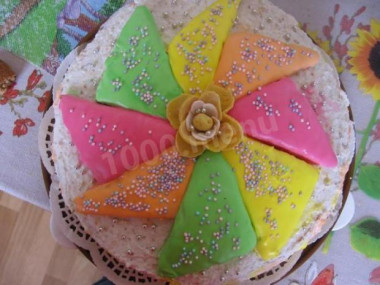 Eight-colored Flower Cake