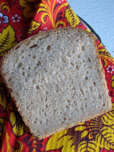 Yeast-free wheat-rye flour bread