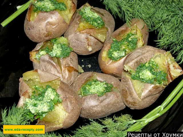 Baked potatoes in a uniform