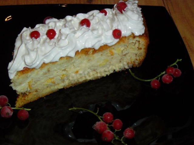 Cottage cheese and whipped cream cake