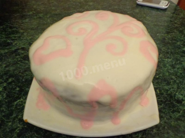 Birthday cake with condensed milk