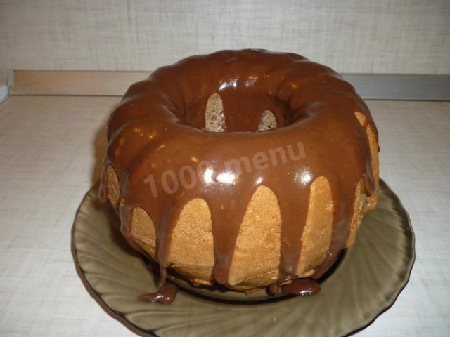 Vanilla-flavored chocolate cake