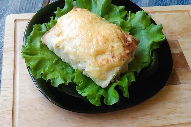 Pollock in the oven baked in lavashe