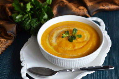 Carrot soup mashed vegetable