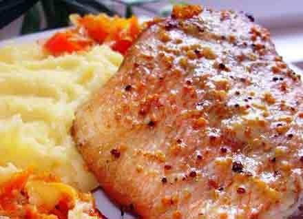 Pink salmon baked with sauce in the oven