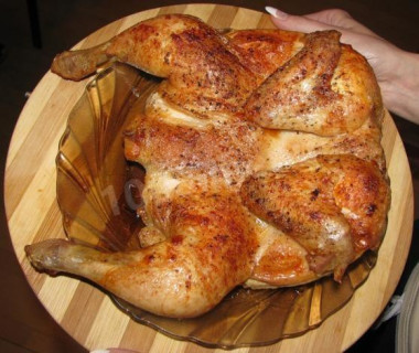 Grilled chicken in the oven