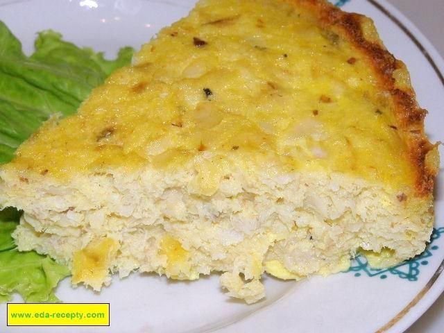 Baked fish and nutmeg souffle