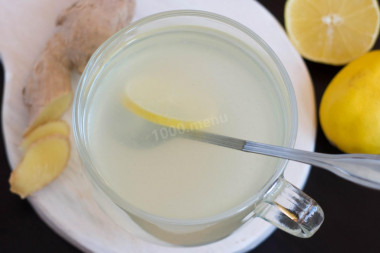 Ginger tea with lemon