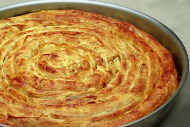 Turkish Burek with rolled meat