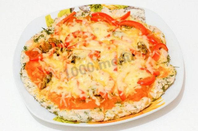 Flour-free diet pizza