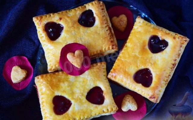 Cranberry puffs for Valentine's Day