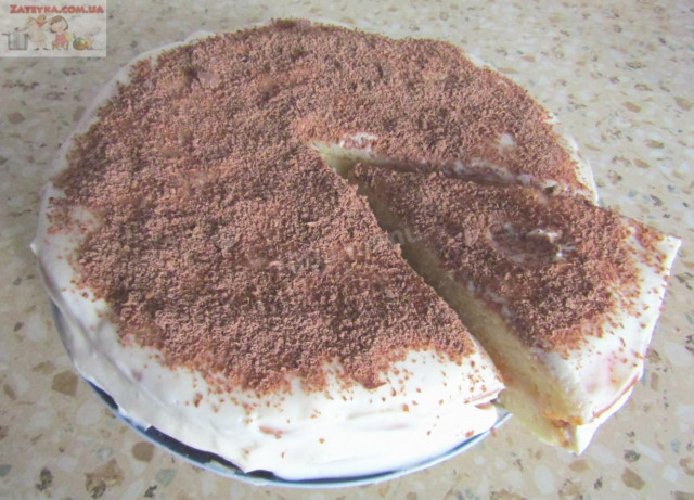 Simple kefir cake with sour cream