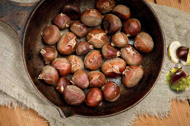 Fried chestnuts in Italian