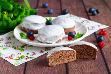 Homemade gingerbread with milk