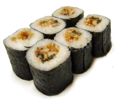 Sushi rolls with eel at home