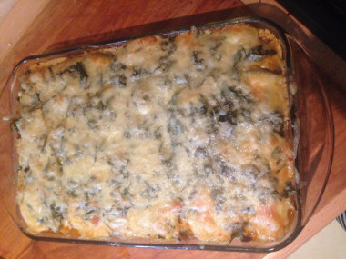 Zucchini lasagna with mushrooms