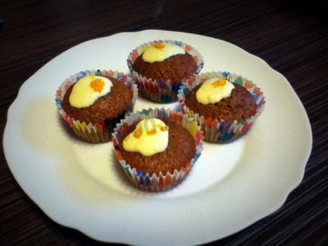 Pumpkin seeds muffins with citrus glaze