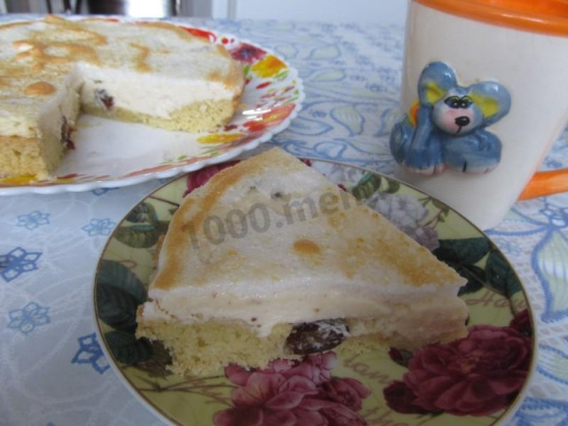 Shortbread cottage cheese cake Delicacy