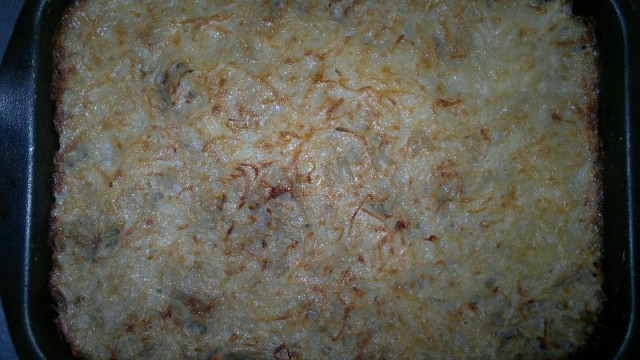 Potato casserole with minced fish
